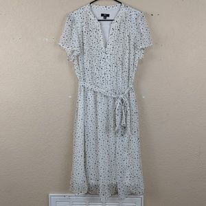 JBS Grey Polka Dot Summer Flare Dress